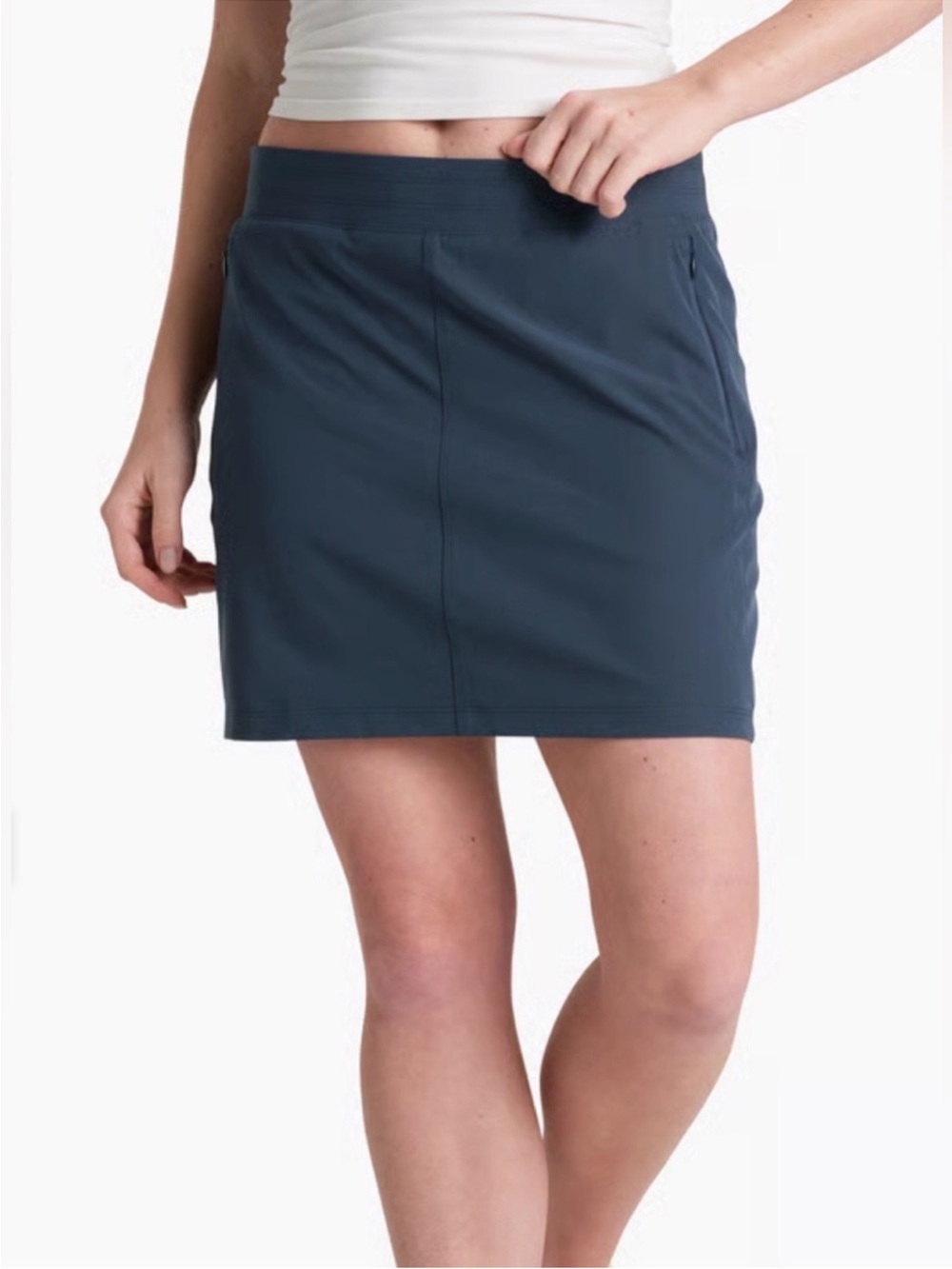 Kuhl Freeflex Skort Women Sz Large Athletic Night Sky Blue Lightweight 6307